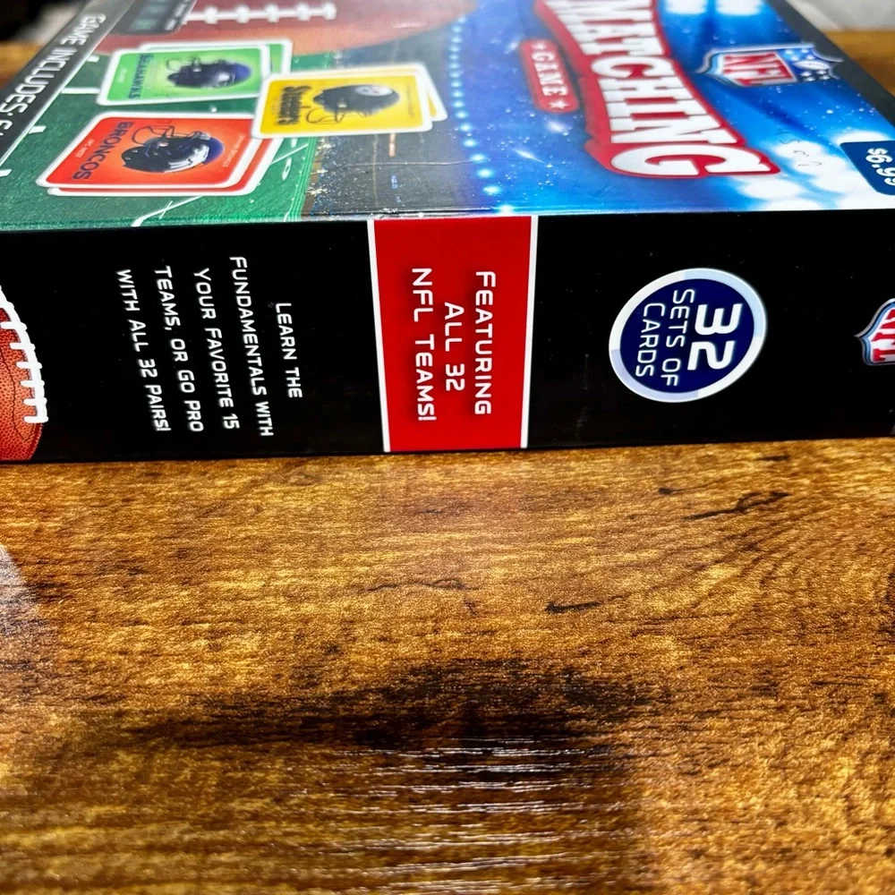 NFL Matching Cards Memory Game - New Condition